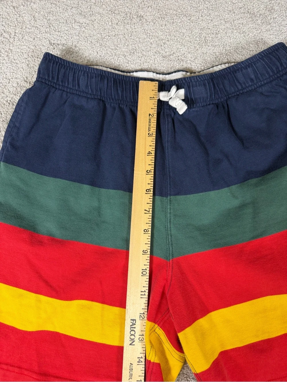 J Crew Multi-colored Striped Colorblock Sweat Shorts Men’s Size Small